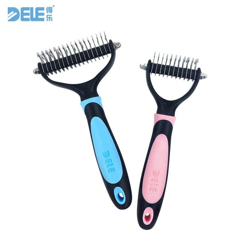 DELE Dematting Rake For Undercoat Double Sided for Dogs & Cats