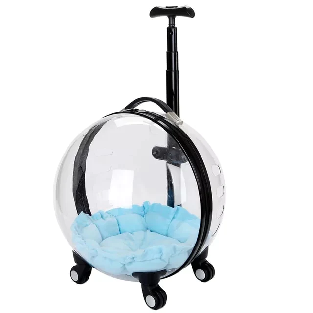Transparent Capsule Pet Travel Trolley