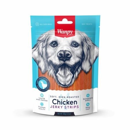 Wanpy Chicken Jerky Strips Treat For Dogs - 100 g