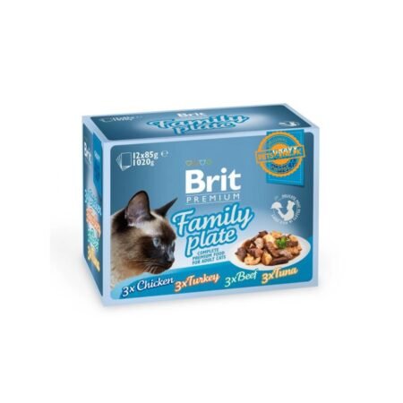 Brit Premium Cat Box (12 Pouch) Family Plate Gravy