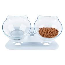 Double Cat Bowls with Stand