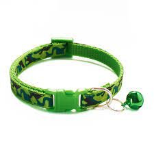 Camouflage Print Adjustable Cat & Dog Collar With Bell