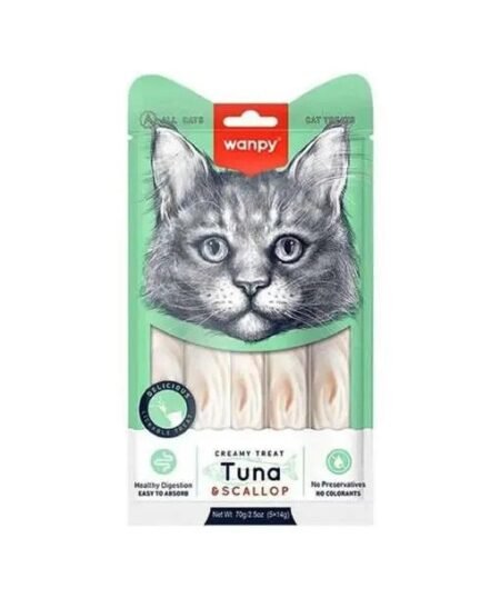 Wanpy Creamy Treat for Cats Tuna and Scallop