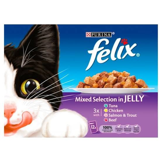 Felix Cat Food Mixed Selection in Jelly 100g