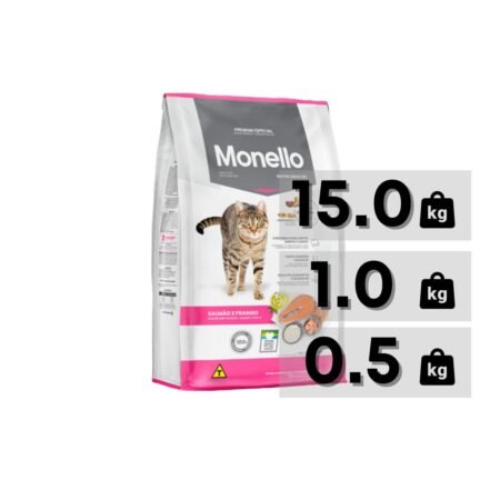 MONELLO ADULT CAT FOOD – SALMON AND CHICKEN 1kg