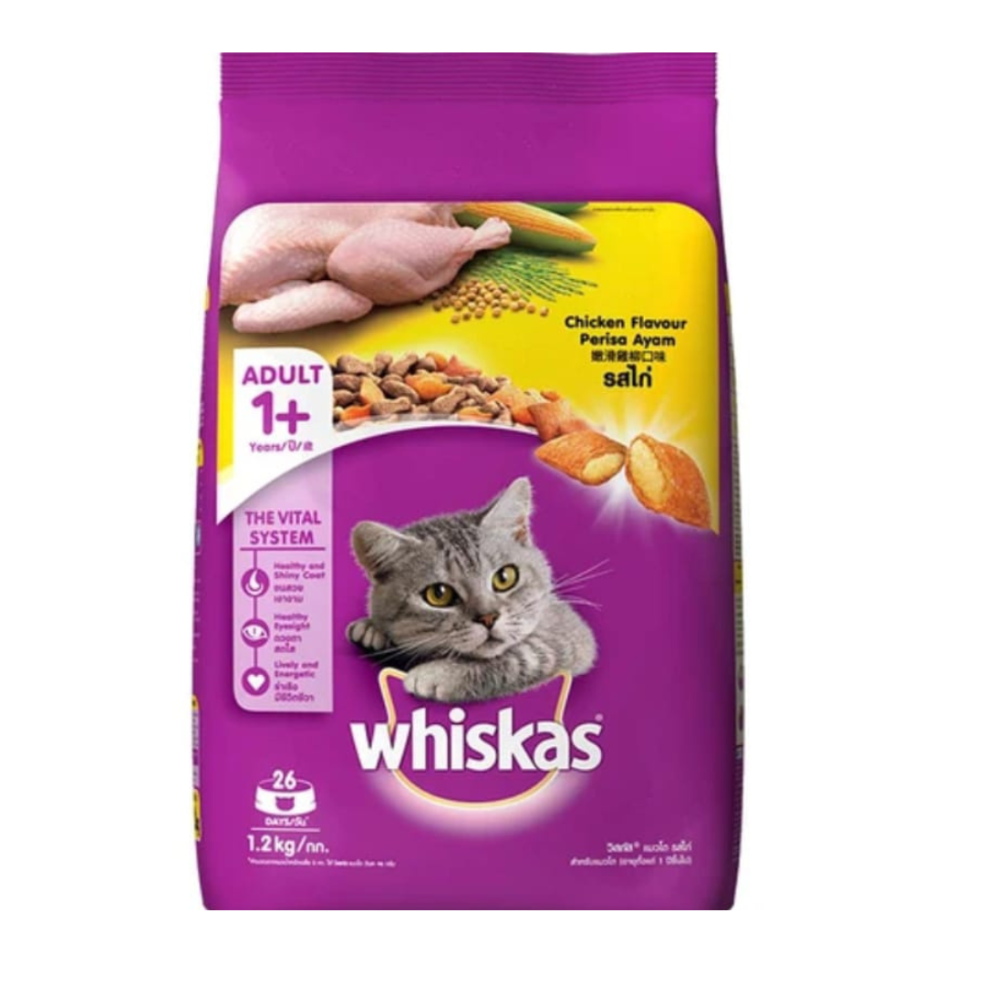 Whiskas Dry Cat Food adult 1+ chicken 1.2 kg