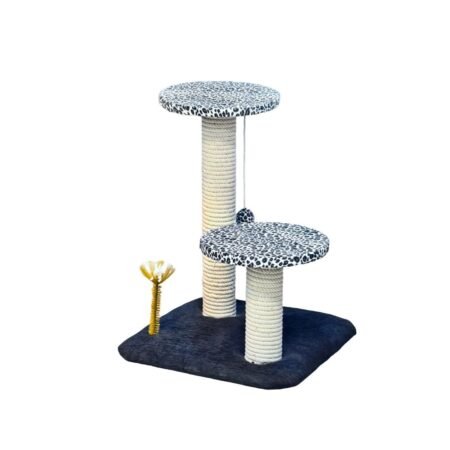 2 Pole 2 Round Top Cat Scratching Post
